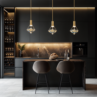 The Modern Crystal Pendant Refined Modern  Sculptural Spiral LED Fixture