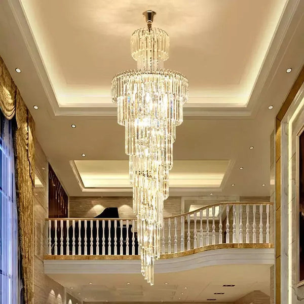 Elysian Glow Crystal Tower Modern Chic Glass Globe Pendant - Zynella