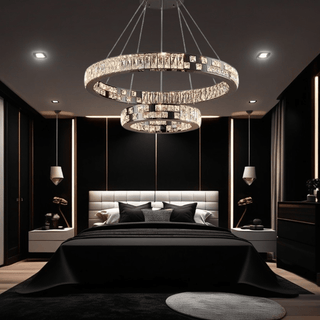 Grace Ring Chandelier Modern  Scandinavian Wooden Accent Light