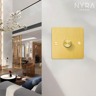 LED Dimmer Switch with Geometric Design – Modern Brass Style | Zynella