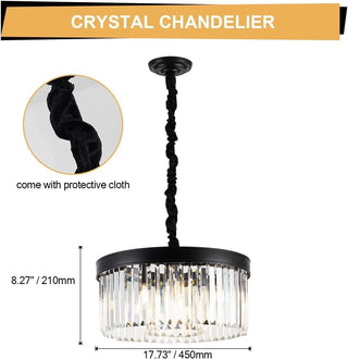 Helena Crystal Pendant Modern  Rustic Industrial Hanging Lamp
