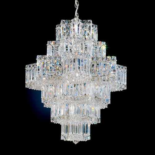 Ethereal Icefall Crystal Chandelier Modern Art Deco Inspired Illumination - Zynella