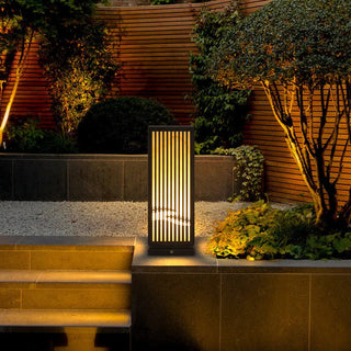 Mason Modern Outdoor Pillar Light Modern  Contemporary Crystal Statement Fixture