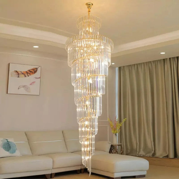 Elysian Glow Crystal Tower Modern Chic Glass Globe Pendant - Zynella