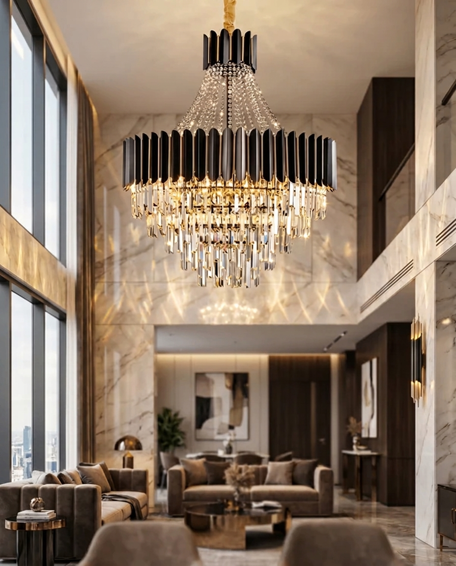 Crystal Chandelier for Dining Room – Celine – Zynella Interior