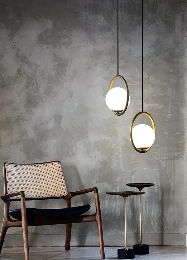 Astrid Scandinavian pendants Modern Luxury Gold Frame Light Fitting - Zynella