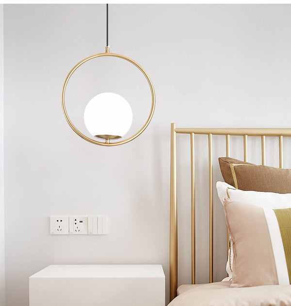 Astrid Scandinavian pendants Modern Luxury Gold Frame Light Fitting - Zynella