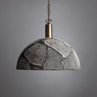 Kauri Organic Ceramic Dome Pendant Light 37cm, Black Clay Modern  Luxury Gold Frame Light Fitting
