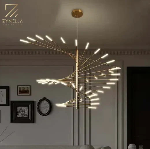 modern staircase chandelier luxury hallway lighting interior design