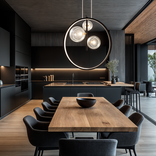 Glass Globe Pendants Modern  Sleek Linear Suspension Light