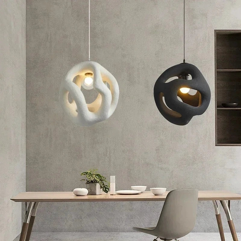 Zynella Yugen Sculptural Resin LED Pendant Light