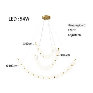Vera Pearl Spiral Chandelier Opulent Modern  Sculptural Spiral LED Fixture