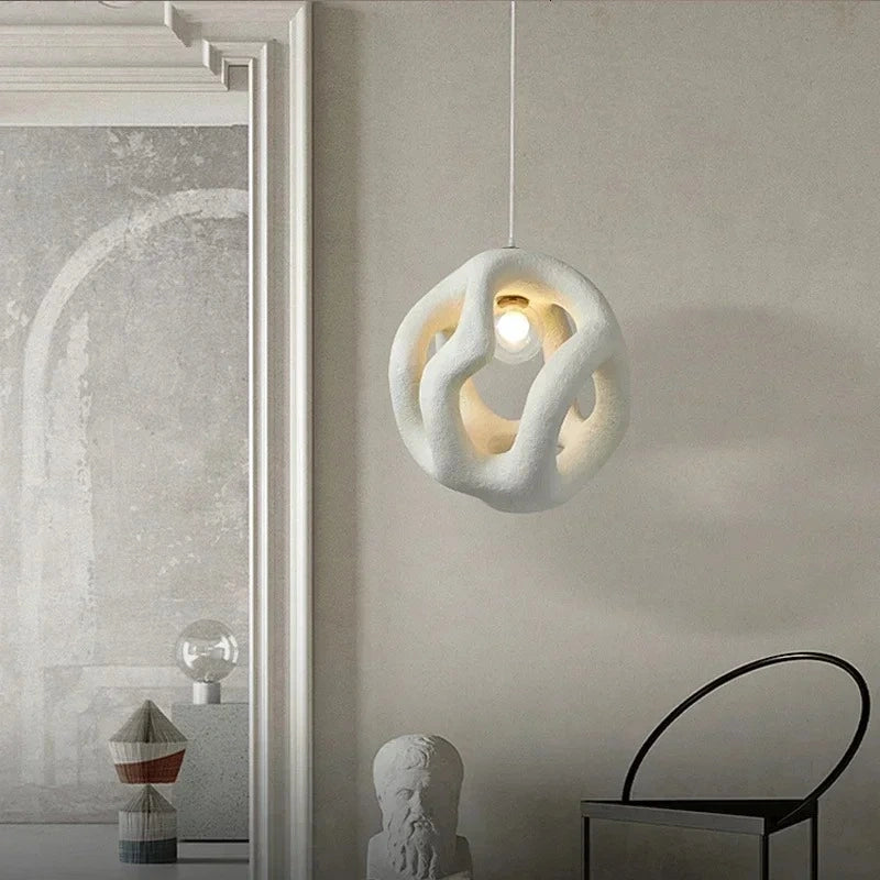 Zynella Yugen Sculptural Resin LED Pendant Light