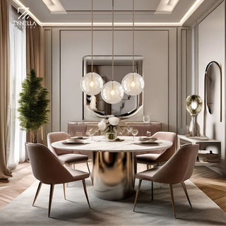 The Glass Ball Modern  Luxury Marble Base Table Lamp