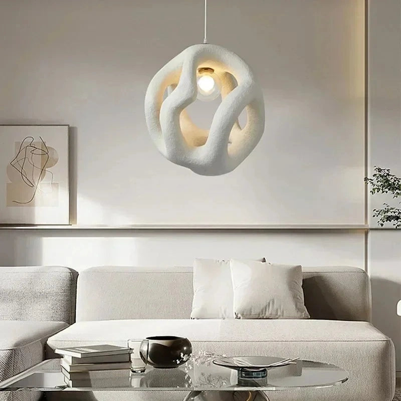 Zynella Yugen Sculptural Resin LED Pendant Light