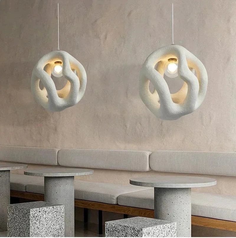 Zynella Yugen Sculptural Resin LED Pendant Light