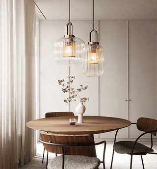 St Pauls Fluted Glass Pendant Artistic Modern  Timeless Lantern Style Wall Lamp