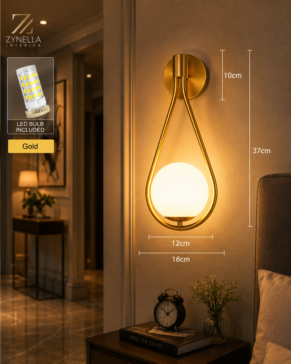 Golden Droplet Modern Lamp