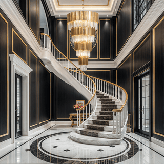 Golden Pisa Chandelier Modern  Ultra Slim LED Panel Lighting