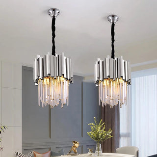 Elizabeth Crystal Pendants Modern  Opulent Multi-Tier Crystal Chandelier