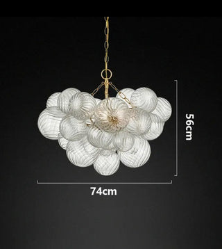 Zynella Bubble Chandelier Modern  Chic Glass Globe Pendant