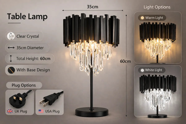 Ivy Crystal Floor & Table Lamp