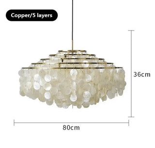 Sadaf Luxury Shell Chandelier Chic Modern  Luxury Marble Base Table Lamp