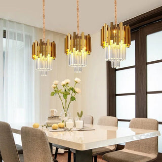 Elizabeth Crystal Pendants Modern  Opulent Multi-Tier Crystal Chandelier