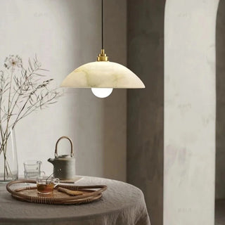 Inigo Marble Alabaster Hanging Lamps Modern  Sculptural Spiral LED Fixture