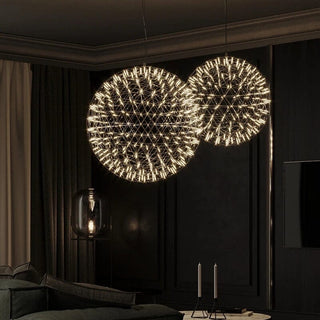 Zynella Firework Chandelier Modern  Sculptural Spiral LED Fixture