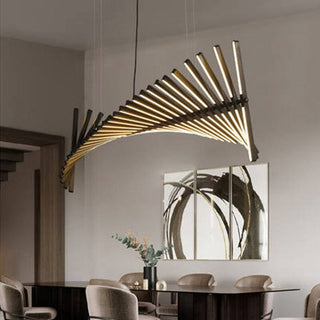 The Fishbone Chic Modern  Handcrafted Artisan Ceiling Light
