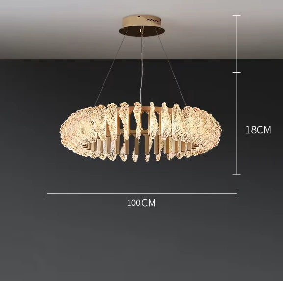 Zynella French Acrylic LED Pendant Chandelier