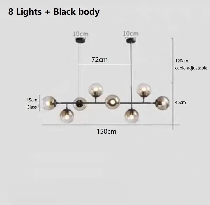 Amanda Glass Chandelier