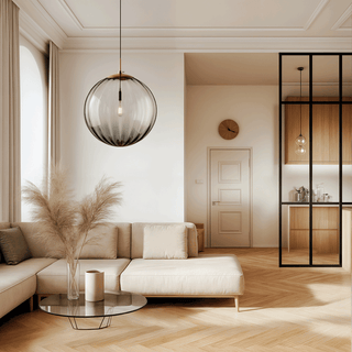 Tulise Glass Pendants Modern  Minimalist Round Flush Mount