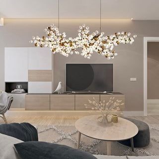 Golden Grape Vine Chandelier Modern  Luxury Marble Base Table Lamp