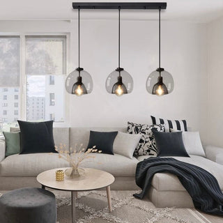 Antonio Glass Pendants Modern  Sleek Linear Suspension Light