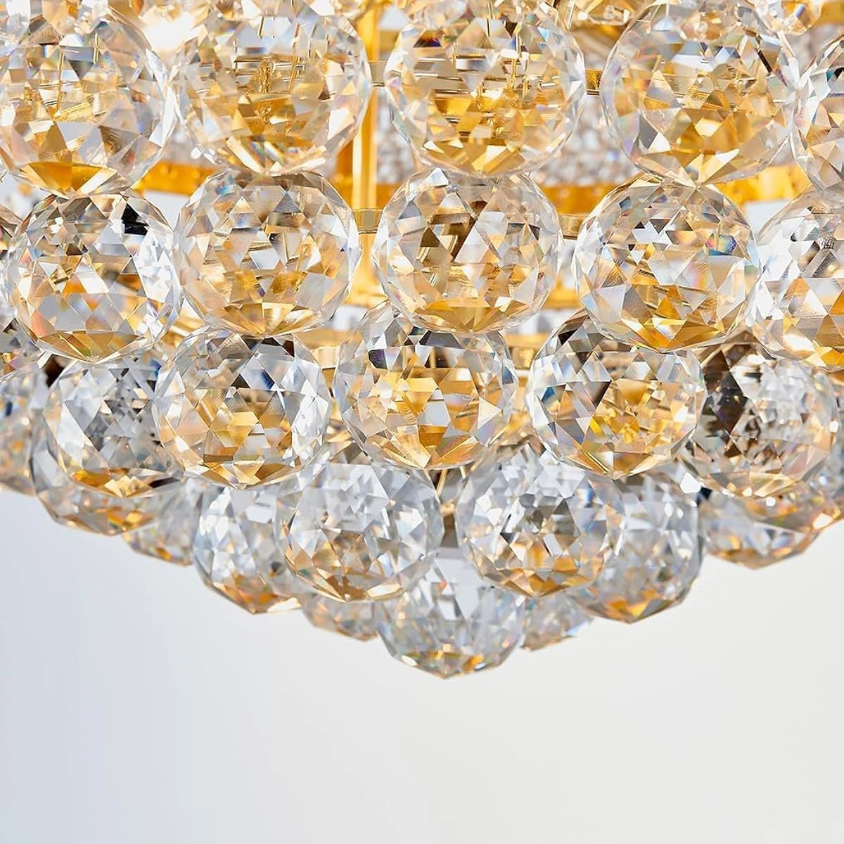 Zynella Luxury Round Crystal LED Pendant Chandelier