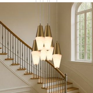 Alabix Marble Pendant Light Modern  Elegant Teardrop LED Pendant