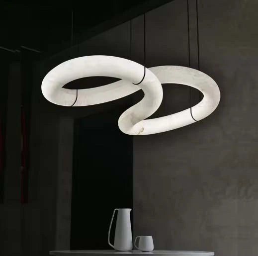 Zynella Alabaster Marble Pendant Chandelier