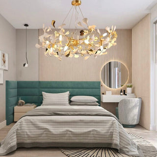 Ceramic Petal Chandelier Modern Geometric Design Lamp