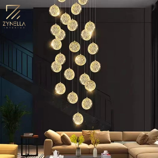 Zynella Elegant Nordic Crystal Ceiling Pendant