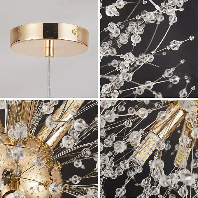 Zynella Dandelion Crystal LED Chandelier