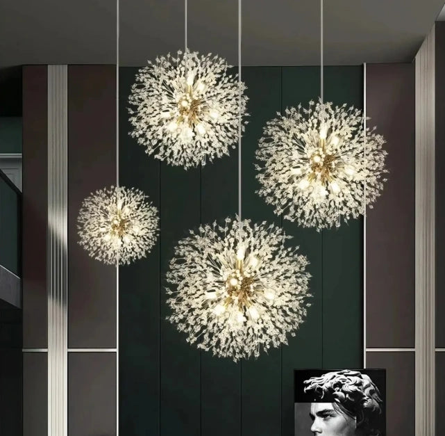 Zynella Dandelion Crystal LED Chandelier