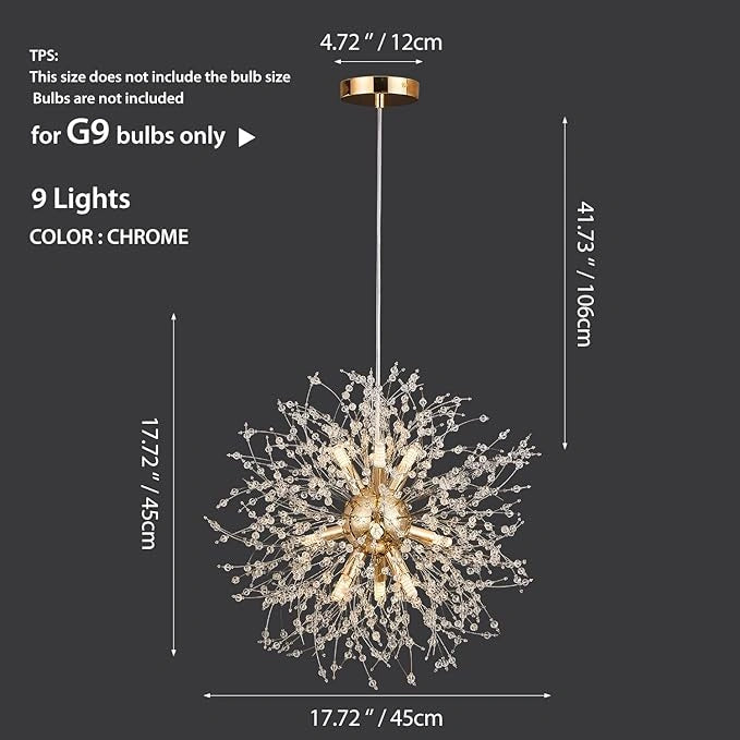 Zynella Dandelion Crystal LED Chandelier