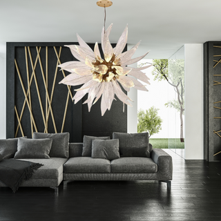 Sunflower Glass Chandelier Premium Modern Geometric Design Lamp