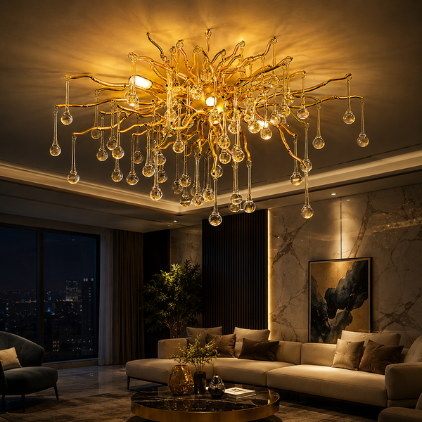 Eystra Crystal Gold Wall Lamp