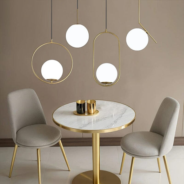 Astrid Scandinavian pendants Modern  Luxury Gold Frame Light Fitting - Zynella