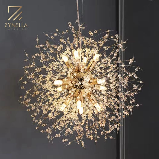 Zynella Dandelion Crystal LED Chandelier
