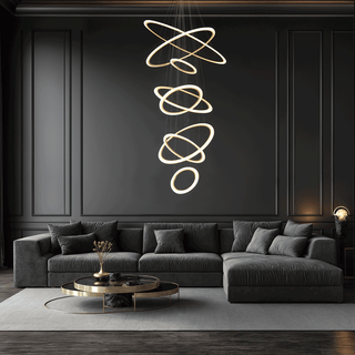Mia Ring Chandelier Modern  Elegant Teardrop LED Pendant