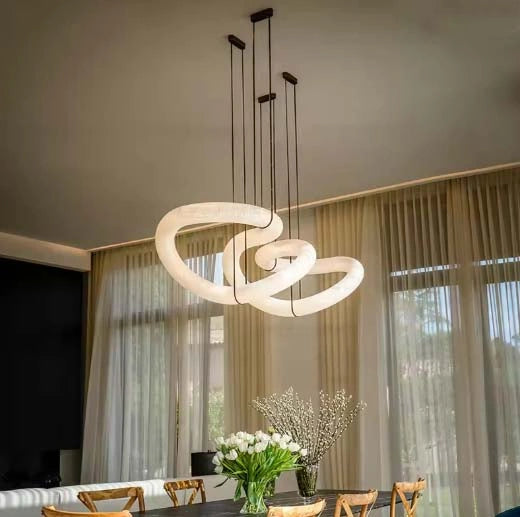 Zynella Alabaster Marble Pendant Chandelier